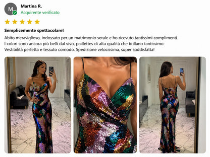 Abito Lungo Glamour Multicolor